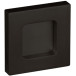 Vierkante gesloten komgreeppaar voor glazen deur 70 x 70mm gatØ50mm, 8-12mm smoke black / pce