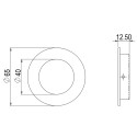 Ronde inox komgreep voor geleider / pce