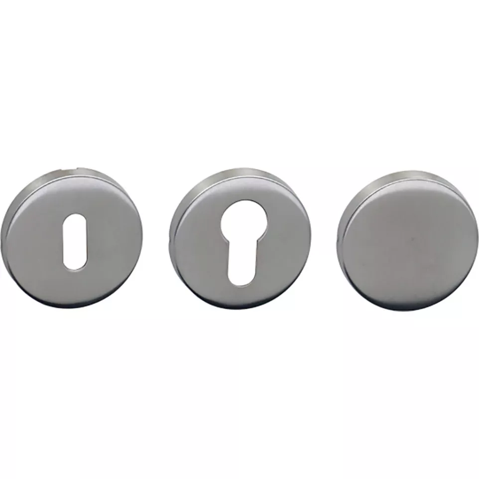 Paar Blinde inox ronde rozetten L&L...