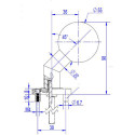 Fixed Offset Stainless Steel Button Ø55 L&L Office Sphere-2 art.342 / pc