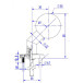 Vaste knop Ø55 inox L&L Office Sphere-2 art.342 / pce