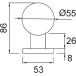 Stainless Steel Door Knob Set Ø50mm L&L Office Sphere-1 art.310 / pc