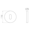 Paar BB (6mm) ronde rozetten L&L Office- inox / pce