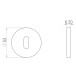 Paar BB (6mm) ronde rozetten L&L Office- inox / pce