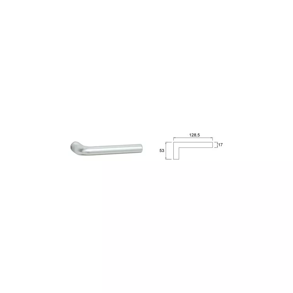 Paar aluminium handgrepen L 40mm / pce