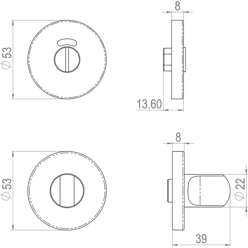 Pair of WC Escutcheons HOME+ Series...