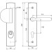 Security Door Handle Set - Pull Tigra Dieckmann 110 PZ / pc