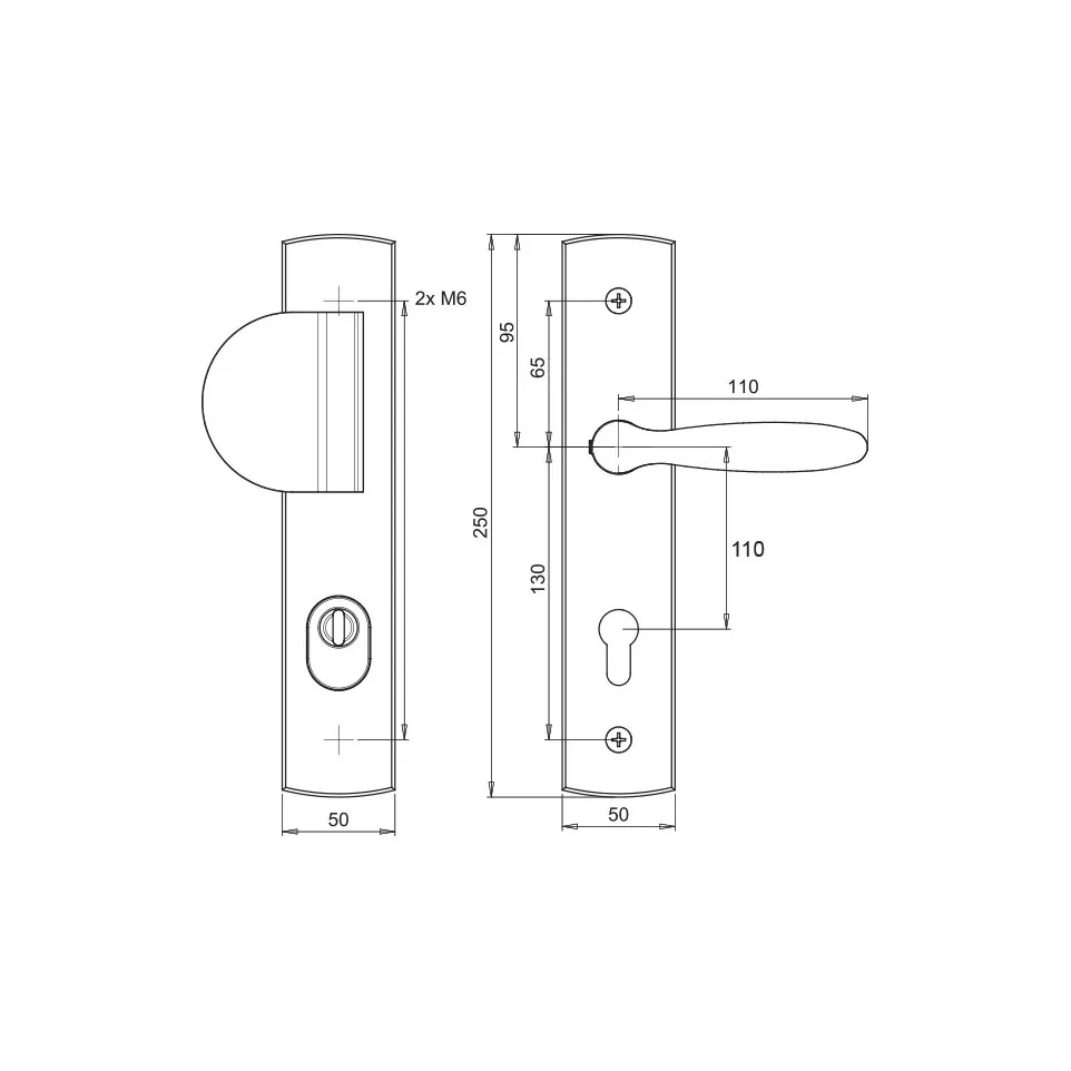 Security Door Handle Set - Pull Tigra...