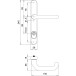 Security Door Handle Set on Backplates SKG*** Lever/Lever PZ 92mm ZA Stainless Steel (no screws or spindle) / pc