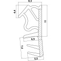 Joint de frappe centraux Twin Tec L6050 rainure 5x8mm brun rustique / 150m