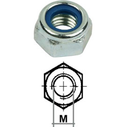 M6 Zinc Plated Steel Nylon Insert Lock Nut DIN 985 Self-Locking Pack of 200