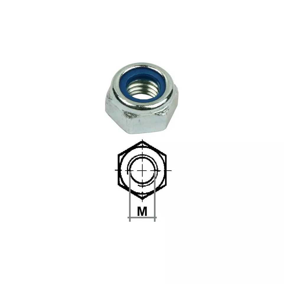 M6 Zinc Plated Steel Nylon Insert...
