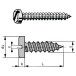 Parkerschroef RVS A2 cilinderkop met gleuf DIN 7971 Ø4,8x19mm / 200pce