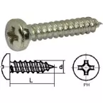Plaatschroef RVS A2 cilinderkop DIN 7981C Ø5,5x38mm / 200pce