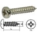 Plaatschroef RVS A2 cilinderkop DIN 7981C Ø4,8x45mm / 200pce