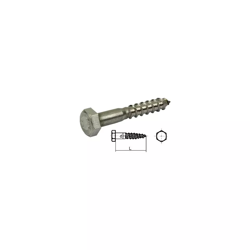Stainless Steel Coach Screws A2 DIN...