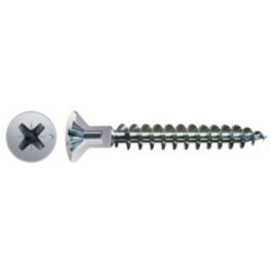 Vis SPAX cruciforme forée zinguée tête fraisée (PZ2) Ø4,5x45mm / 500PCE