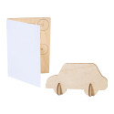 SendCraft blanc  carte postale puzzle personnalisée, voiture 