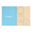 SendCraft white  custom puzzle postcard, flower 