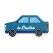 CreaStick Car wit  custon made sticky notitieblok 