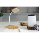 VoltGlow naturelle blanc Lampe de bureau chargement sans fil 