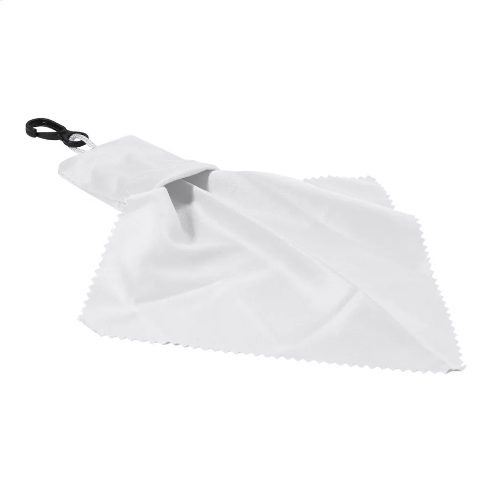 Cleango blanc  Essuie-lunettes en RPET 