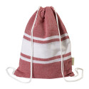 Tortuga red  recycled cotton beach towel and drawstring bag 