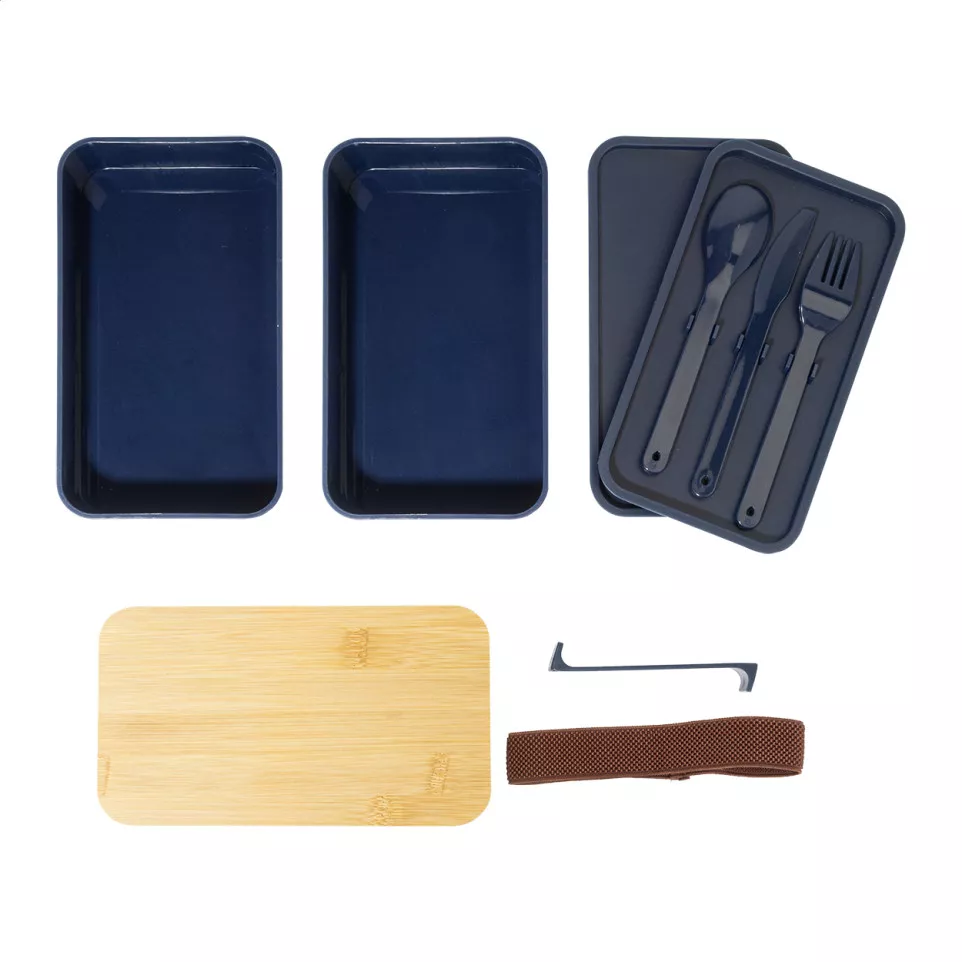 Satay donker blauw  lunchbox 