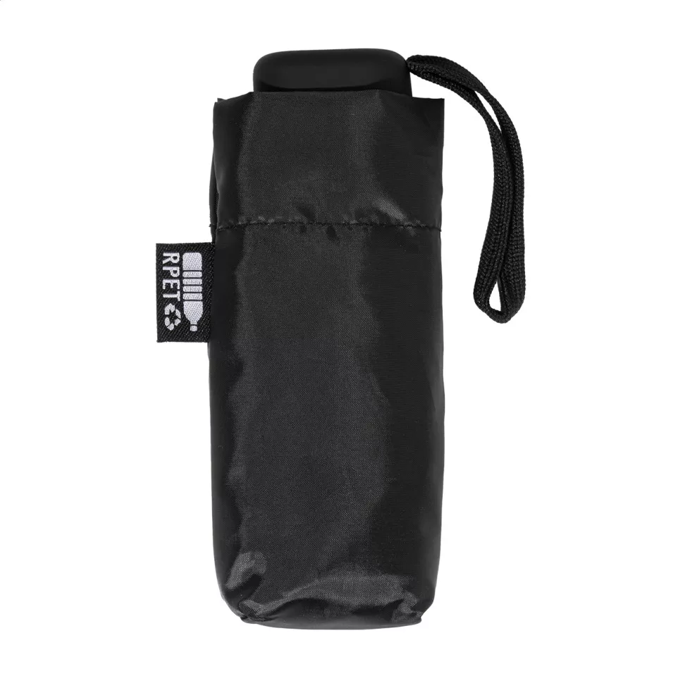 Fractus zwart  mini RPET paraplu 