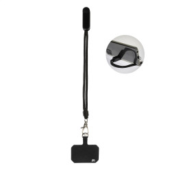 CuffStand noir  Bracelet support pour téléphone portable en RPET 