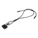 HolCharge zwart  60W RPET mobiele sleutelkoordkabel 