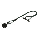 HolCharge dark green  60W RPET mobile lanyard cable 
