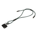 HolCharge donker groen  60W RPET mobiele sleutelkoordkabel 