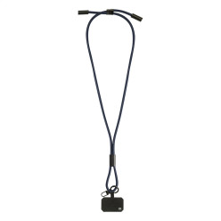 HolCharge bleu foncé  Tour de cou pour téléphone portable en RPET 60 W 