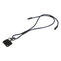 HolCharge dark blue  60W RPET mobile lanyard cable 