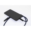 HolCharge donker blauw  60W RPET mobiele sleutelkoordkabel 