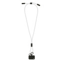 HolCharge blanc  Tour de cou pour téléphone portable en RPET 60 W 