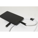 HolCharge blanc  Tour de cou pour téléphone portable en RPET 60 W 