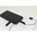 HolCharge blanc  Tour de cou pour téléphone portable en RPET 60 W 