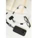 HolCharge blanc  Tour de cou pour téléphone portable en RPET 60 W 