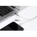 Rafob zilver  Sleutelhanger USB oplader kabel 