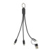 Rafob noir  Porte-clés avec câble de charge USB 