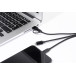 Rafob zwart  Sleutelhanger USB oplader kabel 
