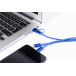 Rafob blue  keyring USB charger cable 
