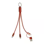 Rafob rouge  Porte-clés avec câble de charge USB 