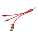 Rafob red  keyring USB charger cable 