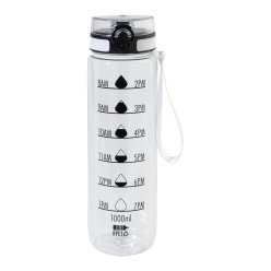 Sipcount transparent  Bouteille avec graduation en RPET 