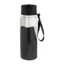 Fitmax zwart  RPET sportfles met handdoek 