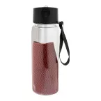 Fitmax rood  RPET sportfles met handdoek 