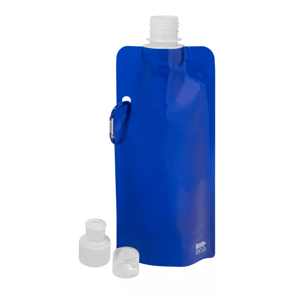 Carabol blauw  opvouwbare RPET fles 